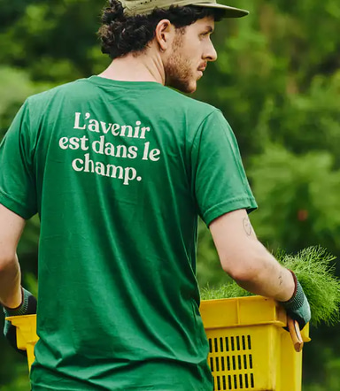 Growers & Co. Cotton Mens Mission T-Shirt French