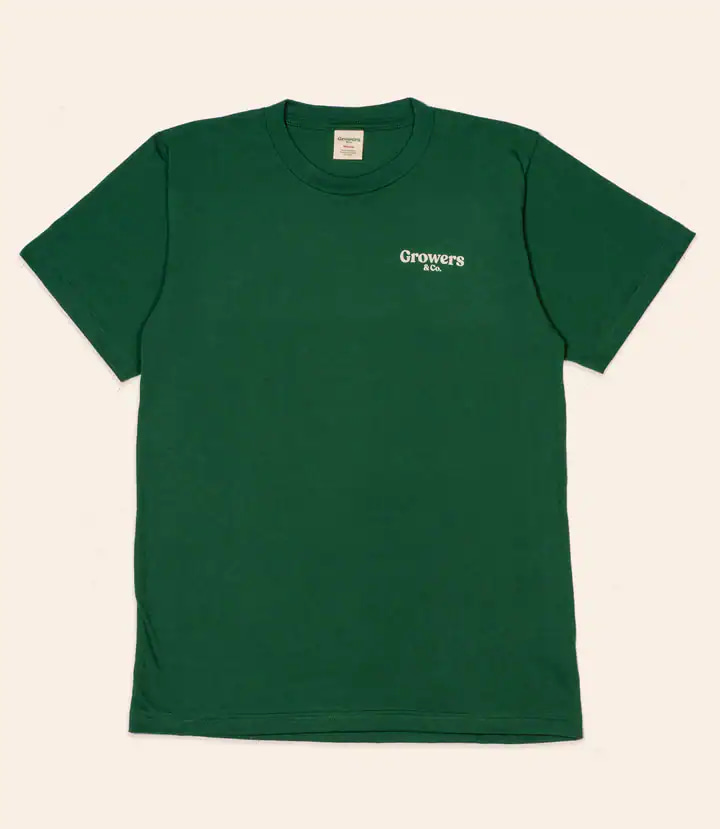 Growers & CO. Cotton Men Mission T-Shirt English